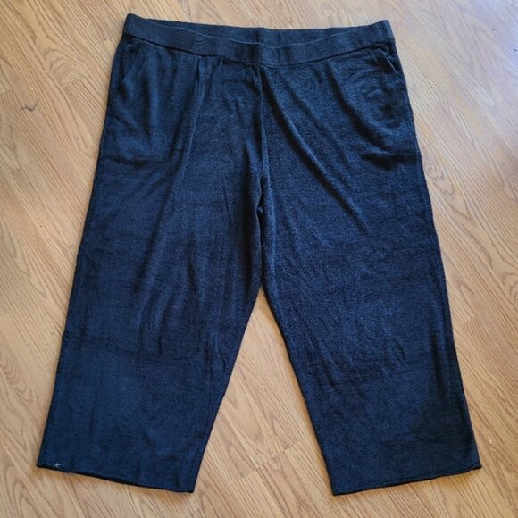 NEW NWT! BAREFOOT DREAMS COZYCHIC ULTRA LITE ROLLED EDGE ANKLE PANT KNIT  sz 3XP - Picture 2 of 7